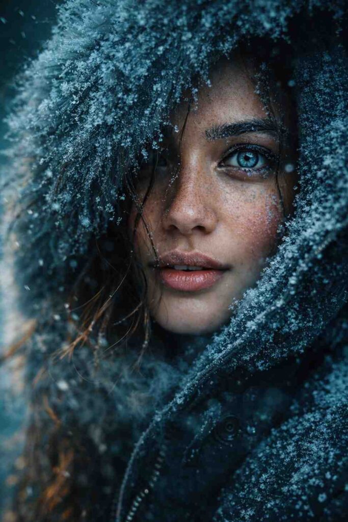 Retrato de geada de inverno